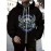 [Men's Motorcycle Hoodie] Black Men's Motorcycle Graphic Hoodie - 