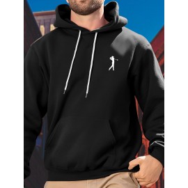 Golf Pattern Print, Stylish Hooded Sweatshirt for Casual Sports Wear.