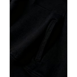 Men's Casual Hooded Sweatshirt with Letter 'H' Hot Transfer Print Logo - Long Sleeve Pullover Hoodie, Pockets & Medium-Stretch Fabric, Machine Washable Winter Sweater for Cold Weather (Autumn/Winter) - In-Stock for immediate Shipping