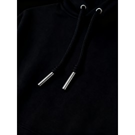 Men's Casual Hooded Sweatshirt with Letter 'H' Hot Transfer Print Logo - Long Sleeve Pullover Hoodie, Pockets & Medium-Stretch Fabric, Machine Washable Winter Sweater for Cold Weather (Autumn/Winter) - In-Stock for immediate Shipping