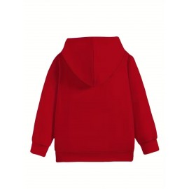 Men's Casual Hooded Sweatshirt with Letter 'H' Hot Transfer Print Logo - Long Sleeve Pullover Hoodie, Pockets & Medium-Stretch Fabric, Machine Washable Winter Sweater for Cold Weather (Autumn/Winter) - In-Stock for immediate Shipping