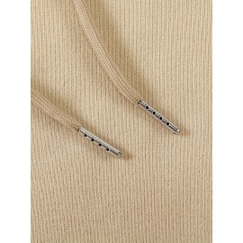 [Pullover for Casual Attire] Thick Warm Solid Color Hooded Sweatshirt | Casual Loose Fit Sweater with Front Pocket, Machine Washable for Fall Winter (Solid Color Options)