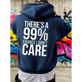 Men'S Funny Sarcastic Text Print Hooded Sweatshirt - 