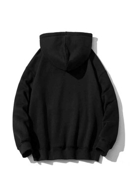 [Trendy Cartoon Hoodie] Trendy Casual Hoodie - Men's Cartoon Network Graphic Pullover, Blue Loose Fit Long Sleeve Hooded Sweatshirt with Vibrant Character Print, Comfortable All-Season Sweater Hoodie