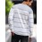 Men's Casual Striped Knit Pullover Sweater - Navy & White Contrast, Regular Fit H-Silhouette, Long Sleeve Crew Neck, Medium Stretch, Machine Washable for Spring & Fall, Medium-Stretch Fabric, Knit Sweater, Seasonal Clothing, Ribbed Detailing, Durable Construction, Versatile Top, Streetwear Style