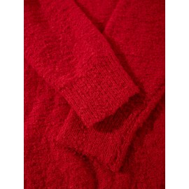 Unisex Casual Knit Sweater | Crew Neck, Long Sleeve, Loose Fit, Solid Color, Rib-Knit, Pullover Style, Suitable for Fall/Winter - ANDREILEE