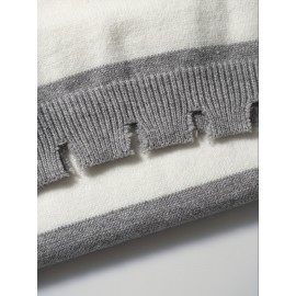 Long-Sleeved Sweatshirt for Autumn And Winter, Featuring a Stylish Checkered Perforated Design with a Unique Distressed Round Neck, Perfect for Keeping Warm for Men., Autumn Clothes Men, Jumpers For Men, Men Sweatshirt, Mens Jumpers, Mens Sweaters, Pullover Men, Sweatshirt Men, Winter Jumper Men