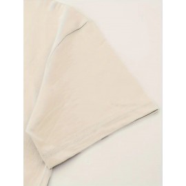 Men's Black 100% Cotton Short Sleeve T-Shirt - Loose Fit Summer Casual Crew Neck Tee with Breathable Fabric, Classic Round Neck & Relaxed Style for Casual Attire, Machine Washable Top