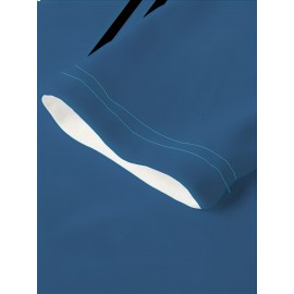 Men'S Casual Long Sleeve T-Shirt with Calvin Letter Print - Green, Round Neck, Stretch Fabric, All-Season Comfort, Regular Fit, Everyday Tshirt | Relaxed Fit Shirt | Comfortable Fit