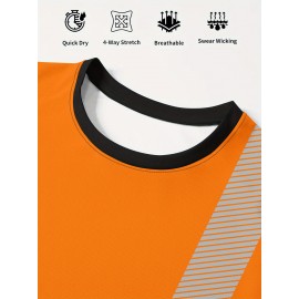 Men'S 3D Print Tropical Leaf Pattern Long Sleeve T-Shirt - Neon Green/Black/Royal Blue, Lightweight Breathable Fabric, All-Season Casual & Outdoor Sports Crew Neck Top, Bold Digital Print Design, Machine Washable Short Sleeve Shirt for Men, Graphic Tee Men, Men Graphic Tee, Men' T Shirt, Men Graphic T Shirt, Designer T Shirt Men, Graphic T Shirt Men, Men T Shirt For Men, Long Sleeve Shirt For Men, Tee Shirt For Men, Men T-shirt, Men Shirt, Men Clothes, T Shirt For Men, T-shirt For