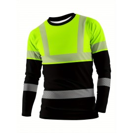 Men'S 3D Print Tropical Leaf Pattern Long Sleeve T-Shirt - Neon Green/Black/Royal Blue, Lightweight Breathable Fabric, All-Season Casual & Outdoor Sports Crew Neck Top, Bold Digital Print Design, Machine Washable Short Sleeve Shirt for Men, Graphic Tee Men, Men Graphic Tee, Men' T Shirt, Men Graphic T Shirt, Designer T Shirt Men, Graphic T Shirt Men, Men T Shirt For Men, Long Sleeve Shirt For Men, Tee Shirt For Men, Men T-shirt, Men Shirt, Men Clothes, T Shirt For Men, T-shirt For