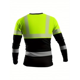 Men'S 3D Print Tropical Leaf Pattern Long Sleeve T-Shirt - Neon Green/Black/Royal Blue, Lightweight Breathable Fabric, All-Season Casual & Outdoor Sports Crew Neck Top, Bold Digital Print Design, Machine Washable Short Sleeve Shirt for Men, Graphic Tee Men, Men Graphic Tee, Men' T Shirt, Men Graphic T Shirt, Designer T Shirt Men, Graphic T Shirt Men, Men T Shirt For Men, Long Sleeve Shirt For Men, Tee Shirt For Men, Men T-shirt, Men Shirt, Men Clothes, T Shirt For Men, T-shirt For