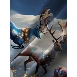 Men's Vintage Christmas Santa Claus Print Short Sleeve Dress Shirt with Collar & Pocket - Single-Button Closure, Machine Washable Holiday Party Attire, Pocket Square Compatible (Santa & Reindeer/Elf Patterns) - Summer Button