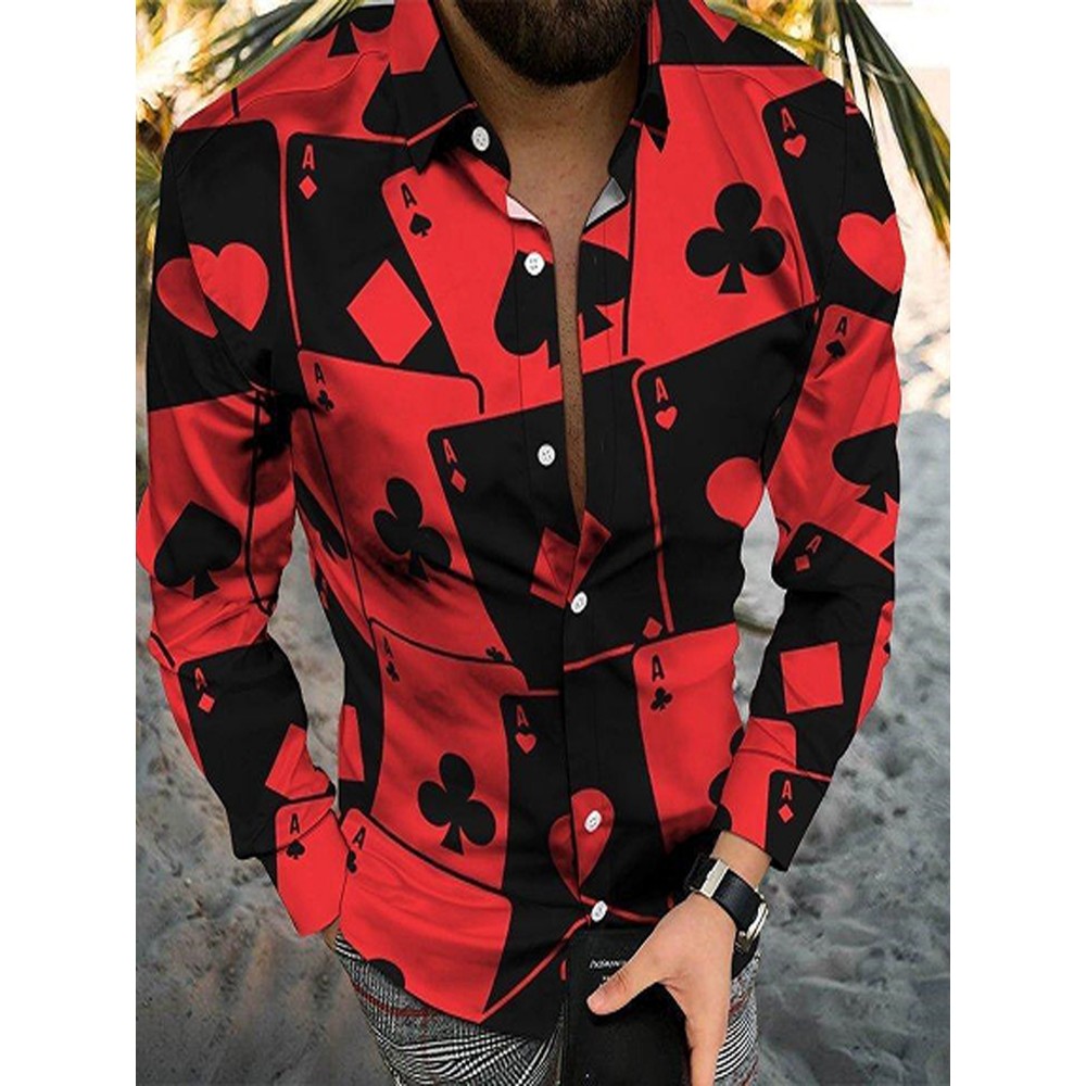 Turn- Collar Long Sleeve Shirt