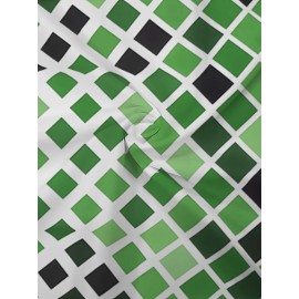 Men's Boho Chic Long Sleeve Shirt - Green & White Geometric Pattern, Machine Washable, Polyester Button-Up with Lapel Collar for Spring/Fall