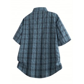 [Trendy Summer Shirt] Trendy Men's Summer Plaid Shirt | Short Sleeved Casual Loose Versatile Top Coat
