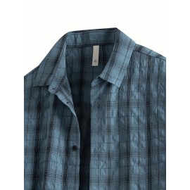 [Trendy Summer Shirt] Trendy Men's Summer Plaid Shirt | Short Sleeved Casual Loose Versatile Top Coat