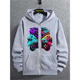 Fun and Stylish Women's -Lined Zip-Up Jacket - Vibrant Cartoon Print, Comfortable & Breathable. Perfect for Casual Wear or Sports with an Easy-to-Style Hooded Design in Polyester Blend that Works Year Round (Multiple Colors/Sizes). Ideal for Parties