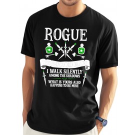 Rogue The Shrouded Blade - Shadows and Secrets Mens Short Sleeve T-shirt Red Black Gray