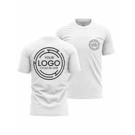 Men's Custom Gym T-Shirts Personalized with Your Logo/Photo/Text - Quick-Dry Breathable Fabric, Custom Fit for Team Uniforms, Fitness Training & Corporate Events - Upload Your Own Design for Branding & Gifts - Machine Washable Athletic Shirts - Round Neck Geometric Pattern for Men - Ideal for Workouts & Team Wear - Soft & Comfortable Custom Short Sleeve T-Shirt, Customised T Shirt