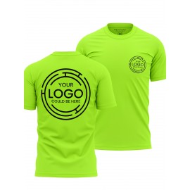 Men's Custom Gym T-Shirts Personalized with Your Logo/Photo/Text - Quick-Dry Breathable Fabric, Custom Fit for Team Uniforms, Fitness Training & Corporate Events - Upload Your Own Design for Branding & Gifts - Machine Washable Athletic Shirts - Round Neck Geometric Pattern for Men - Ideal for Workouts & Team Wear - Soft & Comfortable Custom Short Sleeve T-Shirt, Customised T Shirt